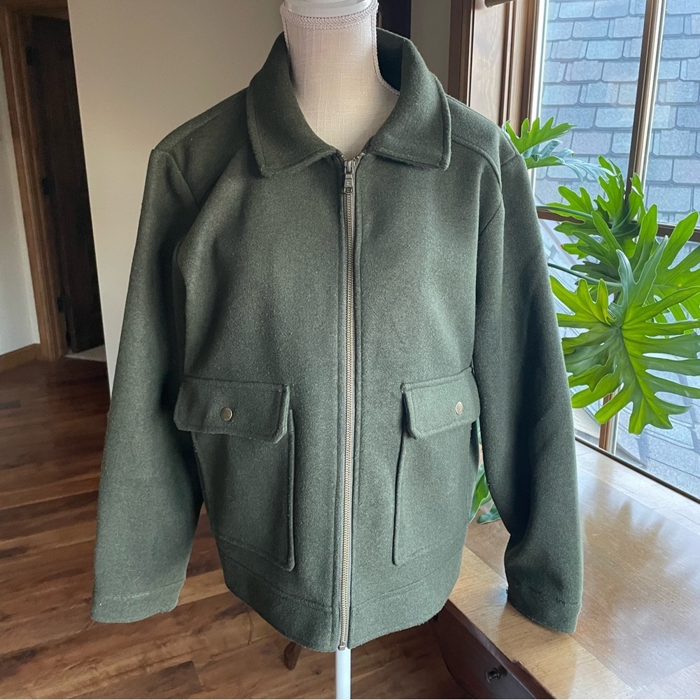 Banana Republic Women's Dark Green Utility Jacket size XL - Picture 4 of 16